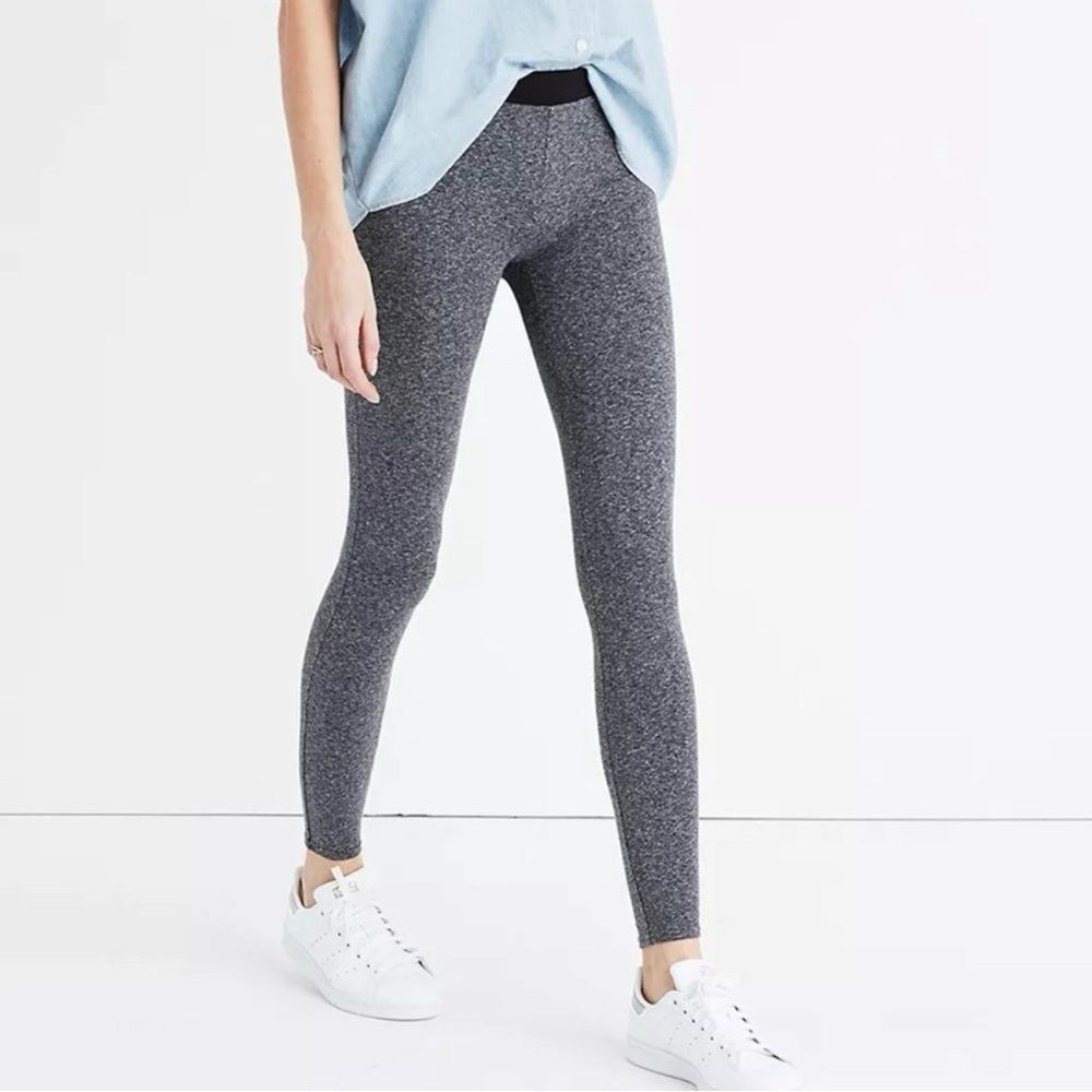 MADEWELL Leggings Heather Charcoal Gray Black Small
